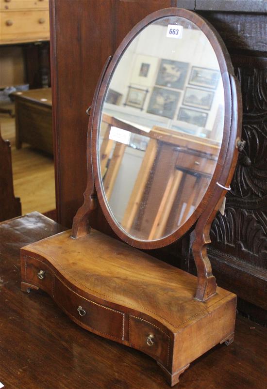 19th century mahogany toilet mirror